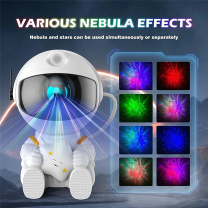 Star Projector Galaxy Night Light Astronaut Space Projector LED Lamp for Bedroom Home Decorative