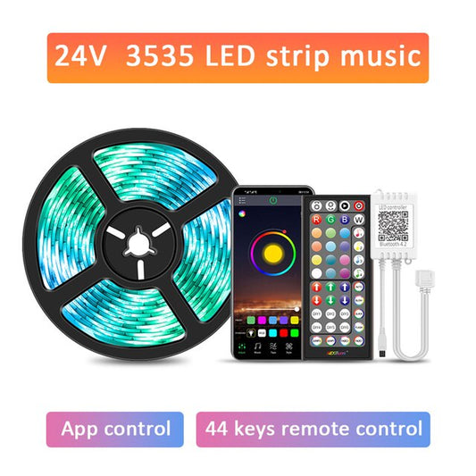 LED Strip Light RGB 5050 Music Sync Color Changing Sensitive Built-In Mic, App LED Lights DC12V Flexible
