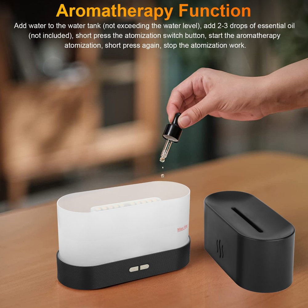 Flame Air Humidifier Essential Oil Diffuser,  3D USB 7 Color Light Aroma Diffuser for Home, Office, Spa, Gym