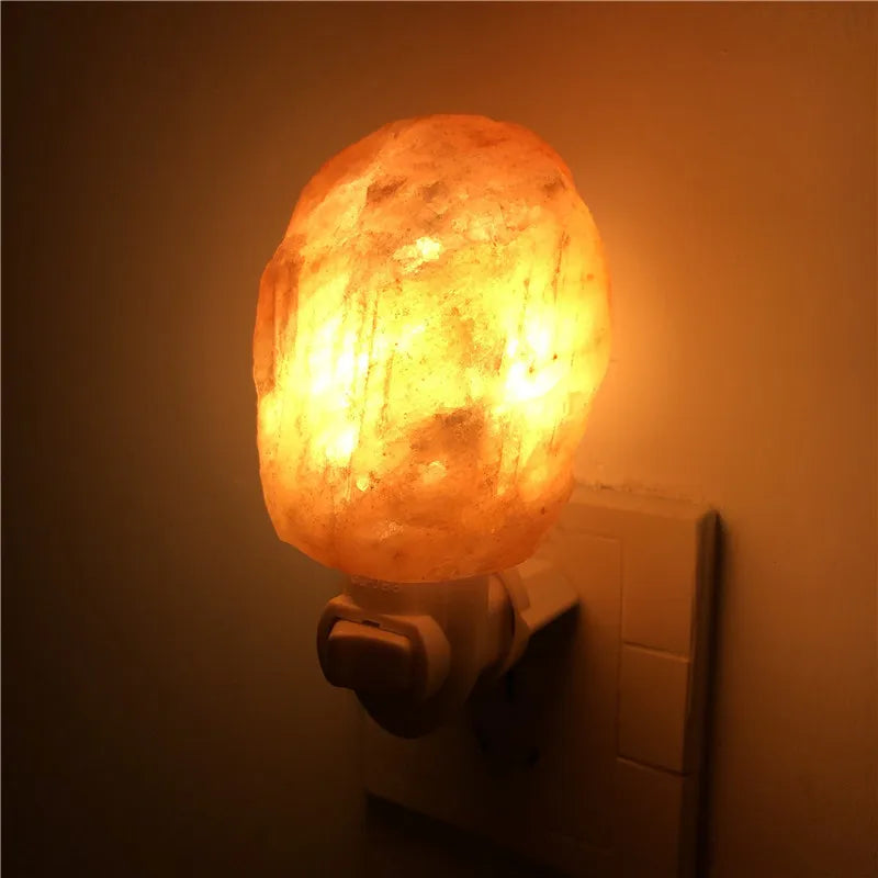 Natural Crystal Hand Carved Night Light Home Decor Air Purifying